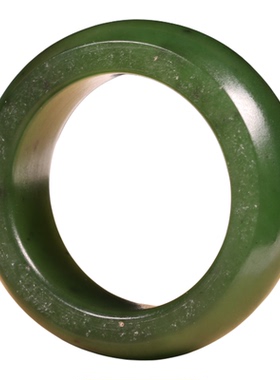 惹石和田玉籽料碧玉20mm素圈戒指