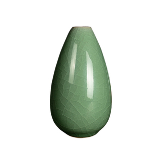 青瓷水滴器型花器西子湖仿古家居饰品玄关摆件插装饰花瓶陶瓷花插
