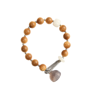 海南龙血金丝竹手串透光实心鱼籽纹文玩佛珠男女手链包浆佛系p112