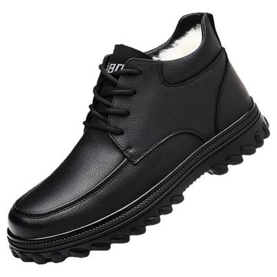 达官贵人2025冬季新款男鞋厚底增高百搭休闲棉鞋防滑耐磨雪地靴