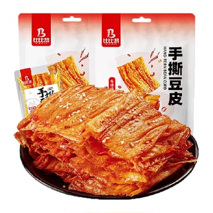 比比赞香辣手撕豆皮辣片大刀肉辣条豆干素食怀旧小吃休闲小零食品