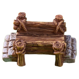 微景观创意复古台阶栅栏摆件桌面多肉花盆装饰手工造景小桥大门