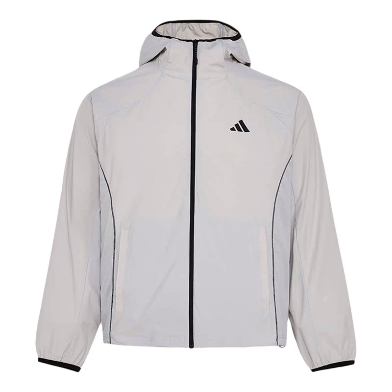 adidas男子秋季训练薄款连帽夹克