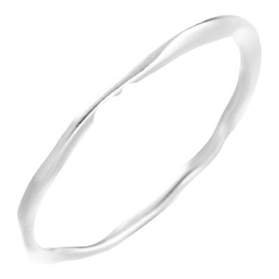 纹砖小众款褶皱纯银闭口戒指