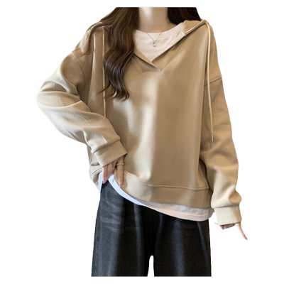 vintage连帽卫衣女春秋季薄款