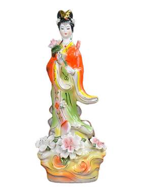 陶瓷何仙姑保平安客厅中式
