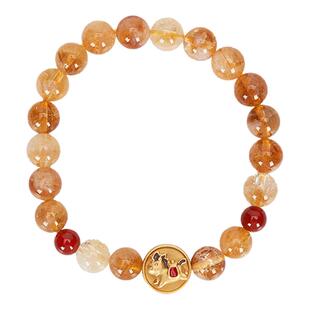 大英博物馆马上有钱转转马黄水晶手链手串女款马年礼物生日礼物女