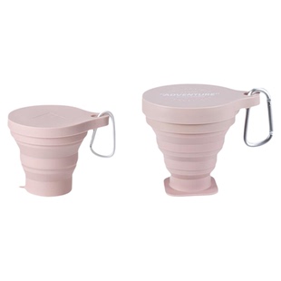 霜山冒险系列折叠水杯旅行户外便携式硅胶牙刷杯带盖压缩杯漱口杯