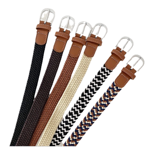 免打孔编织皮带女细款休闲松紧裤带男百搭学生牛仔裤腰带女士装饰