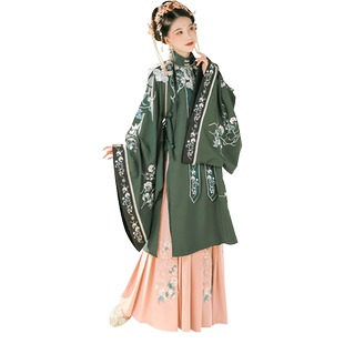 正品原创汉服女古装立领对襟衫仙气飘逸中国风云肩日常明制春夏款