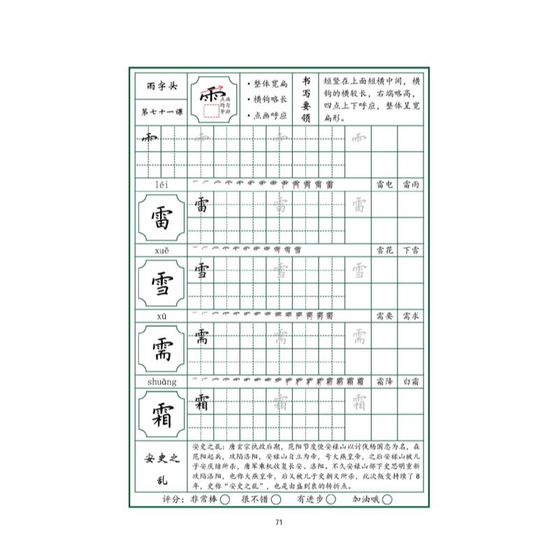 练字帖零基础楷书笔画偏旁部首间架结构硬笔书法机构教材电子版