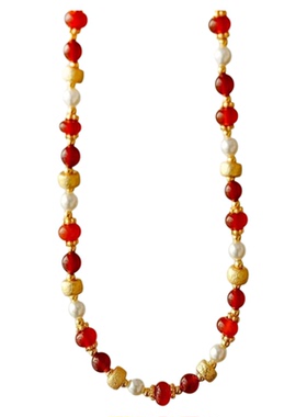 蛇年红运玛瑙项链女2025新款轻奢小众新中式秋冬毛衣配饰品戴妃款