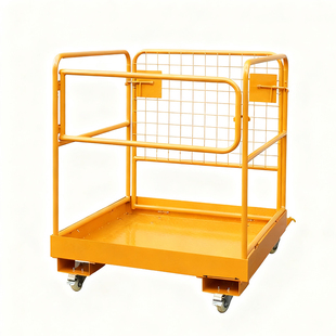 安全笼叉车载人平台仓库盘点笼高空户外维修带护栏保护可折叠叉车
