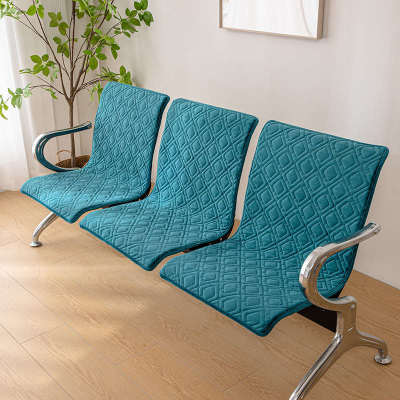 不锈钢连排椅套椅子坐垫靠垫公共候诊冬季椅垫沙发垫毛绒保暖可洗