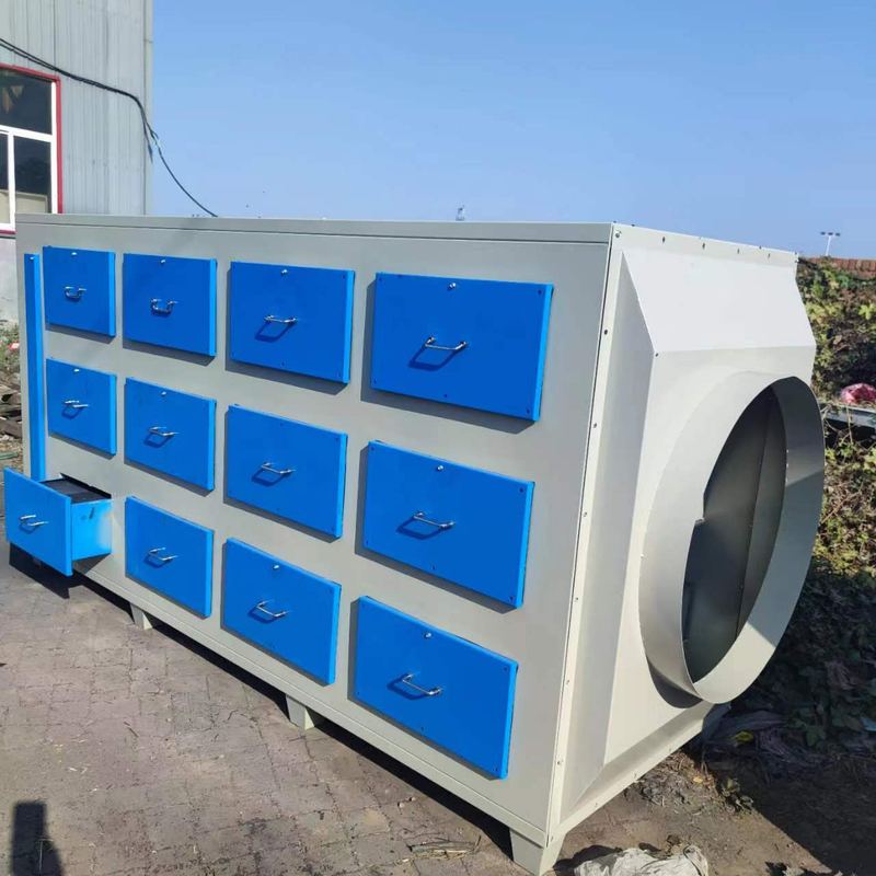 厂家活性炭废气净化器吸附环保箱漆雾处理干式过滤箱工业除味设备