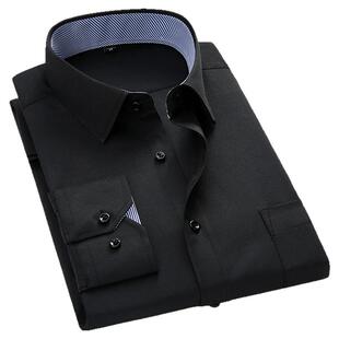 春季职业工装长袖大码衬衫商务正装工作服西装白衬衣白搭打底衫男