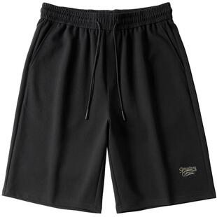 HLA/海澜之家SPRINTING SMILE撞色刺绣休闲中裤26春夏新七分短裤