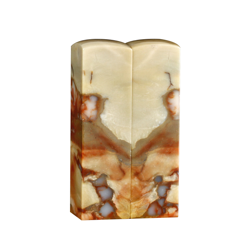 金石印坊昌化石孤品奇纹大对章篆刻定制姓名章文房摆件高档锦盒