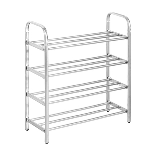 不锈钢鞋架家用简易门口鞋架子防尘收纳室内好看浴室宿舍免打孔