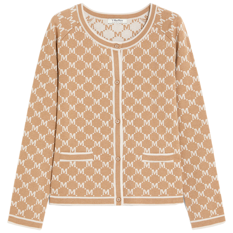 MaxMara 2025春夏女装羊毛羊绒提花针织开衫9341035106