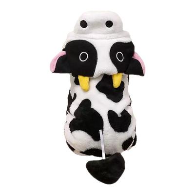 狗狗衣服珊瑚绒奶牛变身装