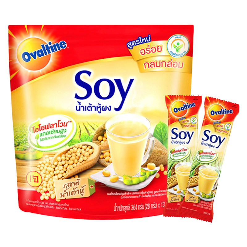 泰国进口阿华田SOY豆浆364g营养早餐速溶豆奶粉饮品13小包入