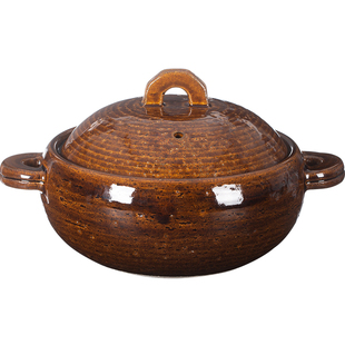 长谷园女子锅上蒸下炖日本进口伊贺烧砂锅土锅汤王炖锅厨房蒸锅