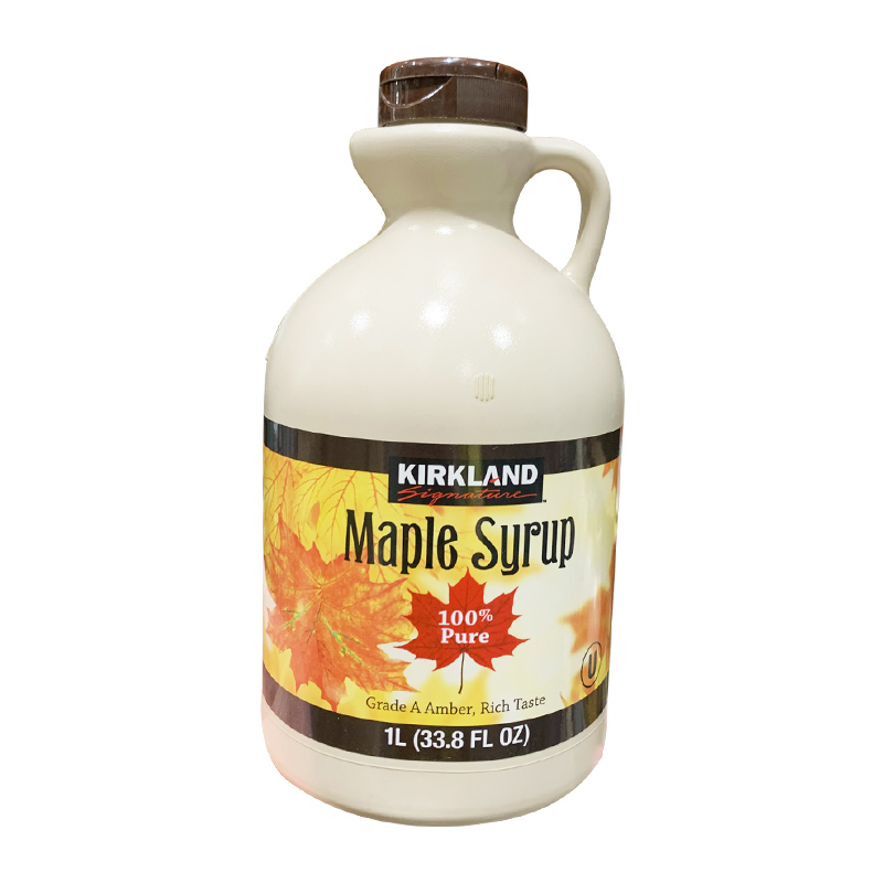 costco加拿大进口科克兰枫糖浆1升 Kirkland枫叶树糖浆冲饮烘培用