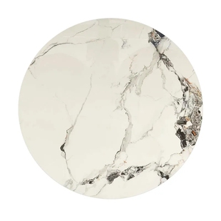 岩板桌面定制圆形餐桌茶几定制台面圆桌旋转转盘台面定做圆台