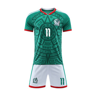 2026美加墨世界杯墨西哥球衣国家队主客场队服足球训练服套装订制