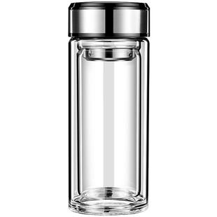 巨大600-1800ml双层玻璃杯泡茶水杯子高档耐热隔热加厚杯超大过滤