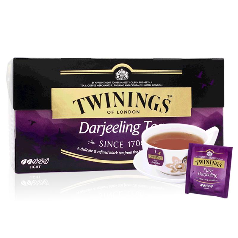 twinings英国川宁印度大吉岭红茶茶包进口高山袋泡茶奶茶专用茶叶