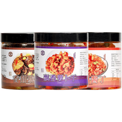 皮坊街飘香萝卜干香甜脆瓜五料酱丁组合装酱菜开胃下饭菜扬州特产