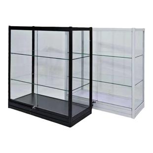 培训学校礼品样品玻璃展示柜柜台透明饰品首饰烟酒展厅珠宝陈列柜