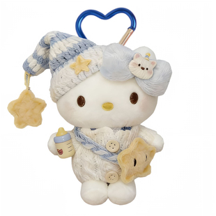 正版新年红纽扣HelloKitty凯蒂猫包挂件卡通毛绒玩偶钥匙扣送礼物