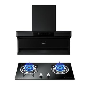 海尔出品统帅懒人顶侧双吸油烟机燃气灶一套家用厨房75Z1烟灶套装