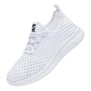 网鞋透气网面镂空老北京布鞋女新款夏运动时尚大网眼软底妈妈凉鞋