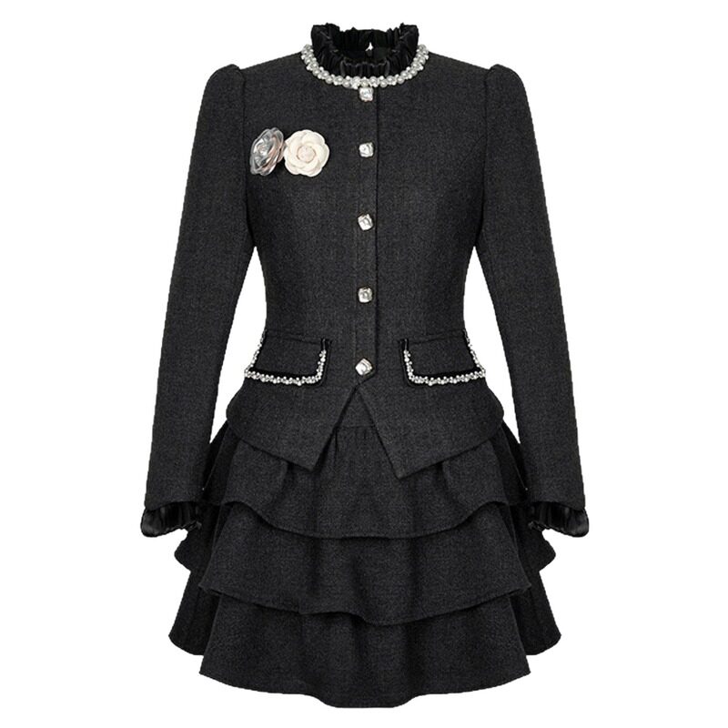显瘦短款礼服裙女性优雅连衣裙