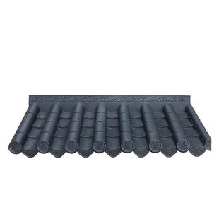 仿古瓦树脂瓦片中式屋檐装饰塑料瓦一体门头屋顶琉璃瓦围墙小青瓦