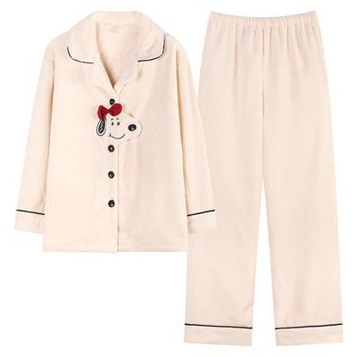 高档珊瑚绒情侣睡衣保暖家居服