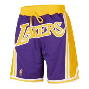 【JUSTDON联名】MN湖人队96-97赛季球裤复古运动健身短裤男NBA