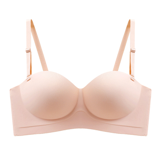无痕漫画胸圆圆胸外扩型内衣女小胸聚拢显大平胸防滑无肩带文胸罩