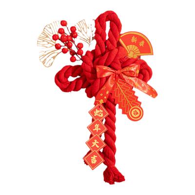 新年万字结福字挂饰2026贺年装饰入户门把手挂件过年客厅氛围布置