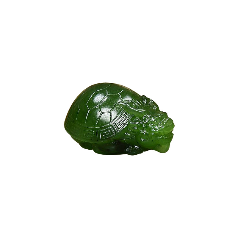 和田玉碧玉灵龟龙龟俄料菠菜绿