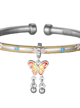 吴越老银铺足银9999莲春手镯