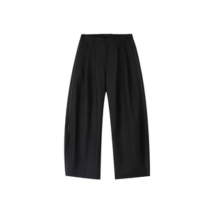 roaringwild a arch 咆哮野兽 黑色侧缝明线弯刀裤宽松阔腿西裤男