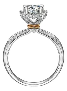 银镀金轻奢大气手捧花戒指