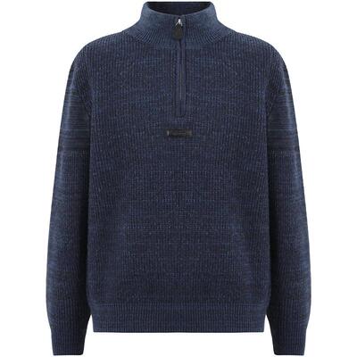 CHINISM赤尘立领半拉链毛衣