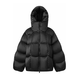 YANGYUQING云朵显眼包90白鹅绒连帽短款羽绒服25秋冬新款河岸家