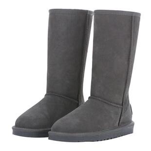 真皮加厚雪地靴女高筒韩版百搭显瘦加绒雪地鞋防滑东北中筒棉鞋女